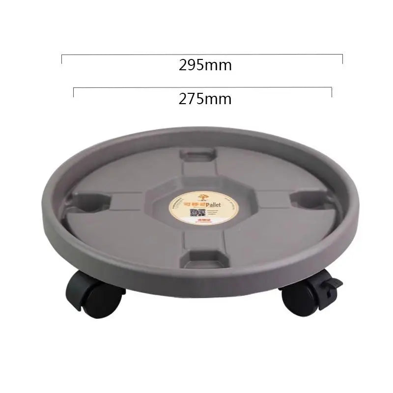 Rolling Plant Pot Tray with 360° Wheels | Movable Flower Base Rolling Plant Tray Richie's Gray 30CM