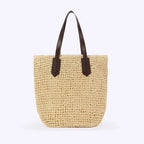 Handmade Rattan Straw Beach Bag Women's Bohemian Tote Woven Straw Tote Richie's Creamy-white