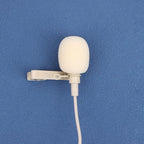 Beige Lavalier Lapel Clip Mic 80–20kHz Omnidirectional + 2 Covers Lavalier Microphone Richie's