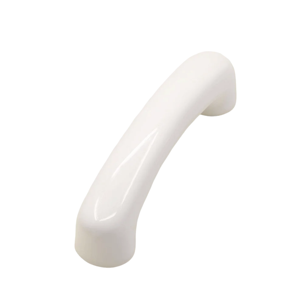 Ceramic Cabinet Door Handle 64mm Bow-Shaped Drawer Pull Knob Cabinet Door Handle Richie's White