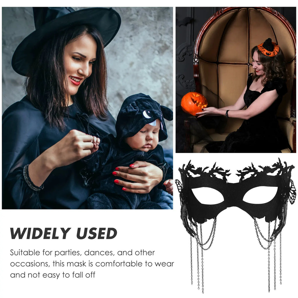 Skull Masquerade Mask – Fringed Halloween Cosplay Eye Mask Costume Eye Mask Richie's