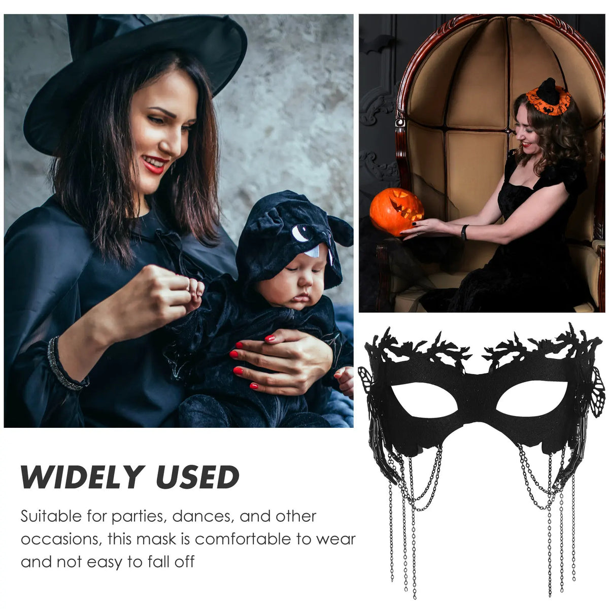 Skull Masquerade Mask – Fringed Halloween Cosplay Eye Mask Costume Eye Mask Richie's