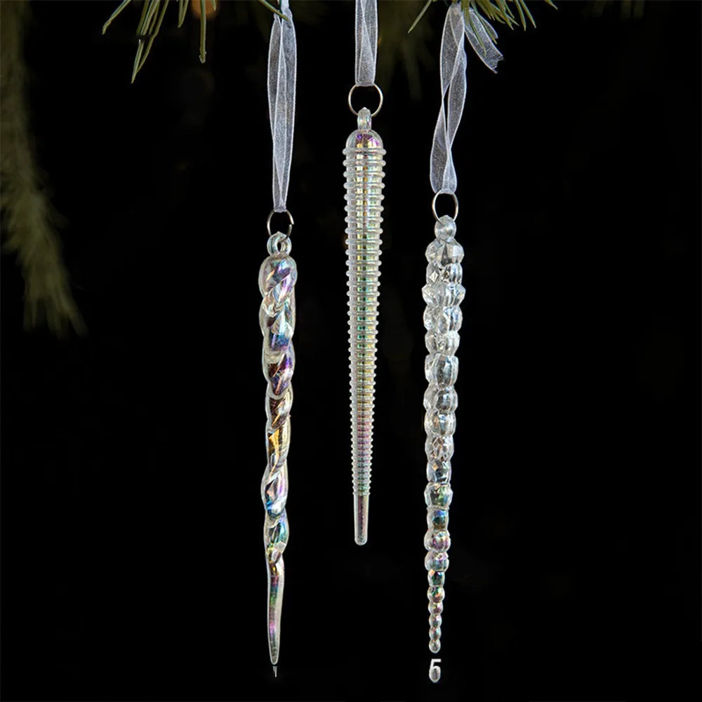 Transparent Acrylic Christmas Ornaments – Star Snowflake Pendant Christmas Ornament Richie's icicle