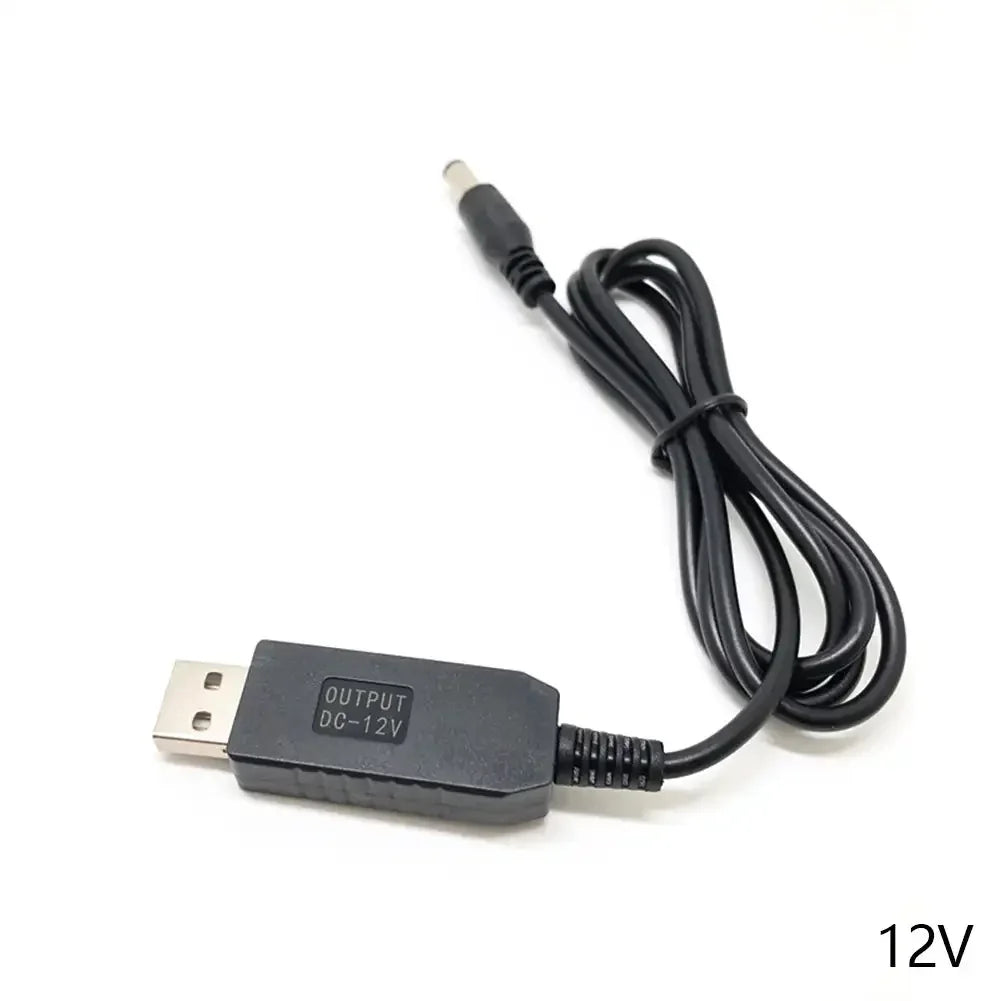 USB 5V to 12V Step-Up Boost Cable 2.1x5.5mm DC Adapter USB Power Boost Cable Richie's 12V