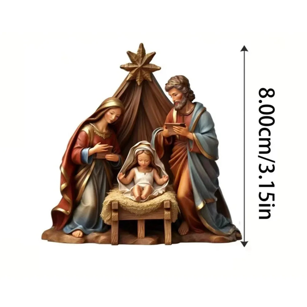 Acrylic Nativity Scene Christmas Pendant – Double Sided Ornament Christmas Ornament Richie's