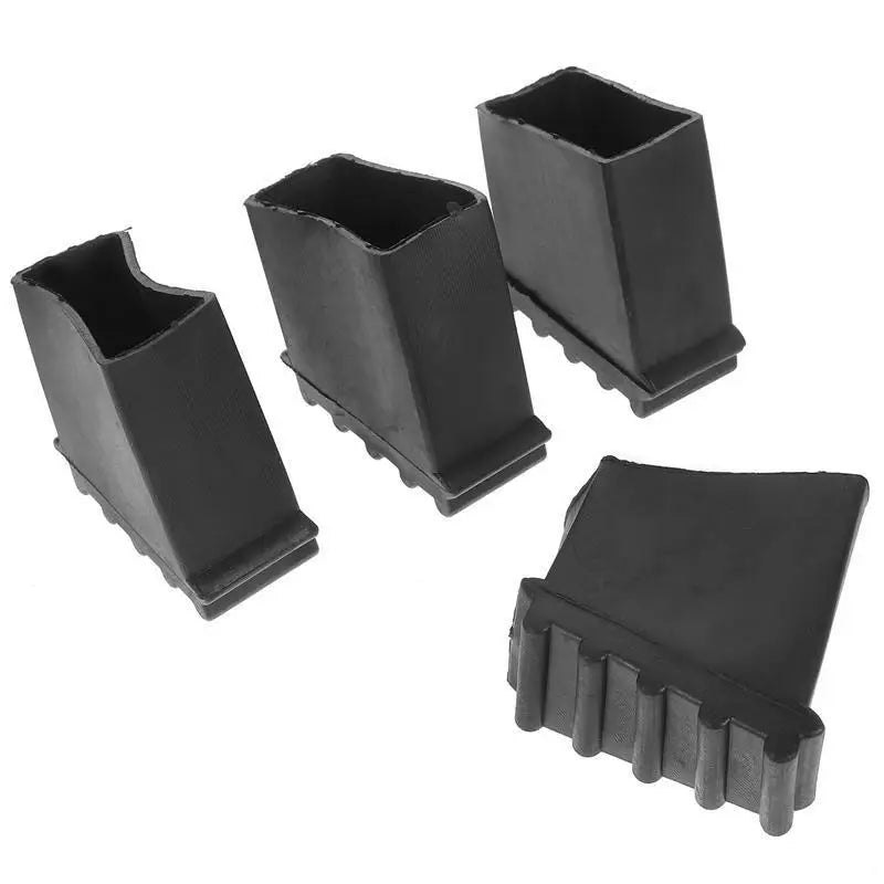 4Pcs Rubber Ladder Feet Covers Non-Slip Step Ladder Leg Pads Ladder Accessories Richie's black