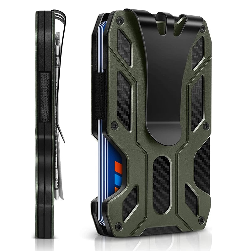 Zeeker Slim RFID Wallet with Money Clip | Men's Card Holder Men's Slim Wallet Richie's military green