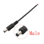 DC Power Pigtail Cable 5.5mm x 2.1mm Male Female Barrel Connector DC Power Connector Richie's