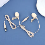 Beige Lavalier Lapel Clip Mic 80–20kHz Omnidirectional + 2 Covers Lavalier Microphone Richie's