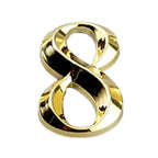 3D Golden Self-Adhesive Door Numbers 0–9 | Electroplated Zinc Door Number Sign Richie's 8