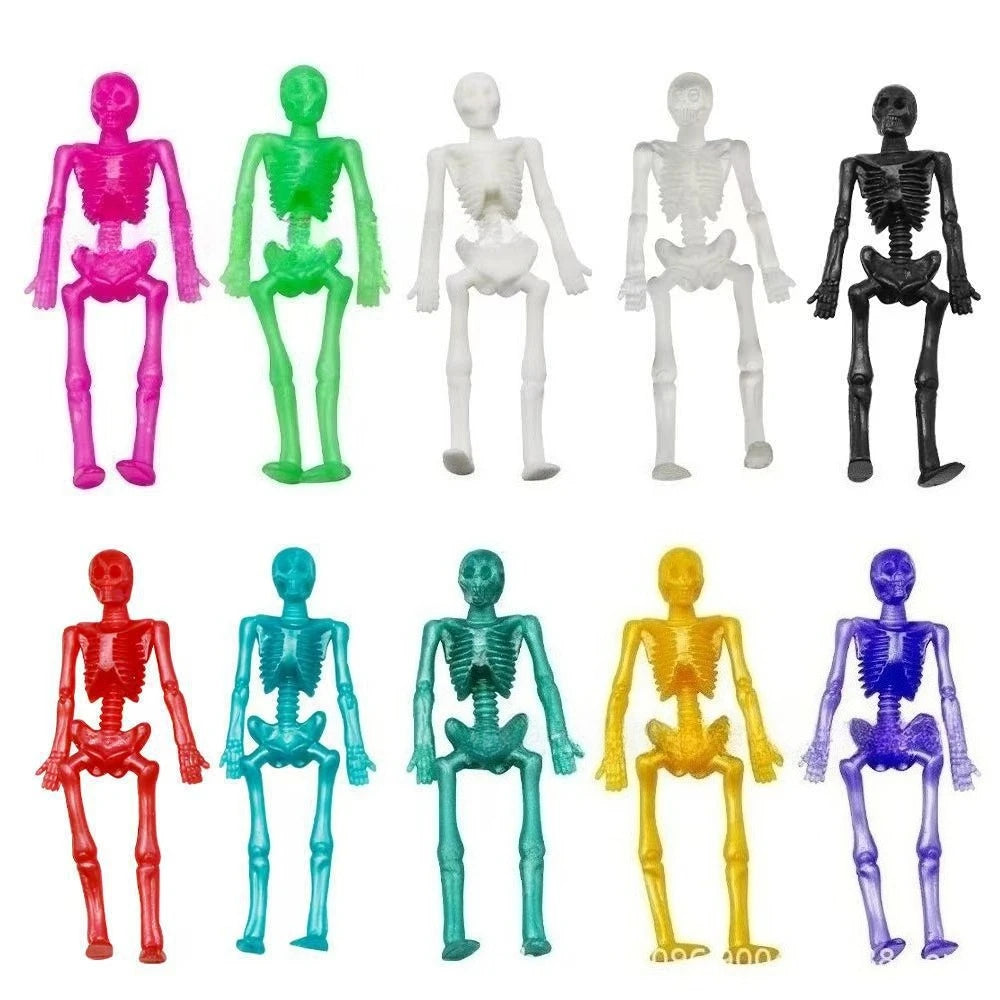 Halloween Stretchy Skeleton Toys – Squishy Skull Party Favors Halloween Novelty Toys Richie's