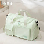 Large Capacity Gym Travel Bag – Dry Wet Separation Oxford Cloth Gym Travel Bag Richie's light green