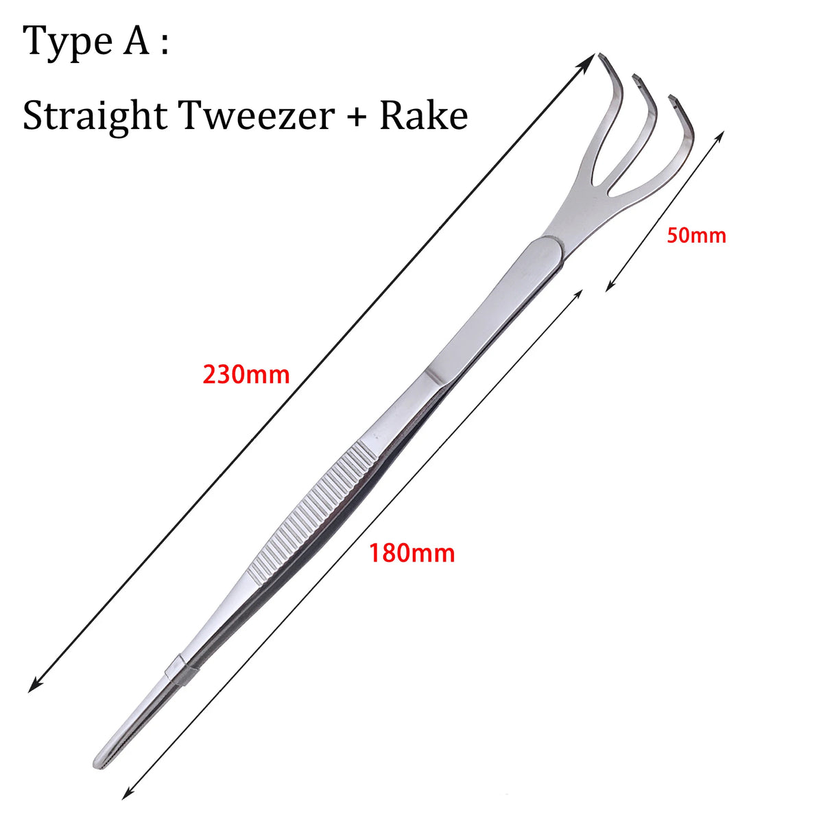 2-in-1 Bonsai Root Rake & Tweezers – 304 Stainless Steel Bonsai Garden Tool Richie's A