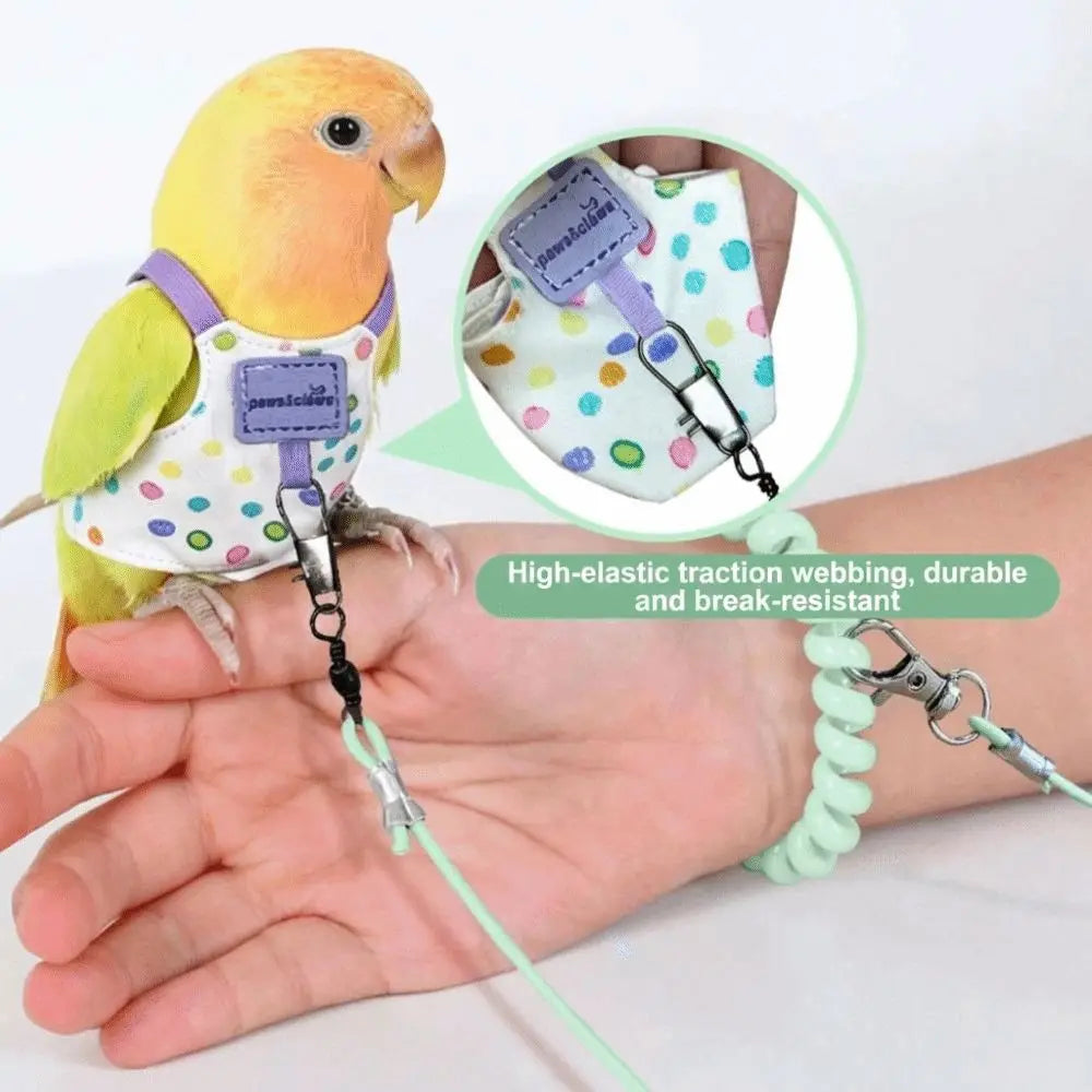 Adjustable Breathable Parrot Flight Harness & Walking Leash Bird Flight Harness Richie's