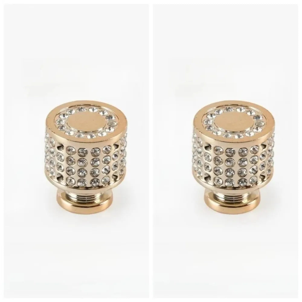 2PCS Rhinestone Crystal Drawer Pulls & Cabinet Door Handles Cabinet Drawer Pulls Richie's Rose Gold 2pcs