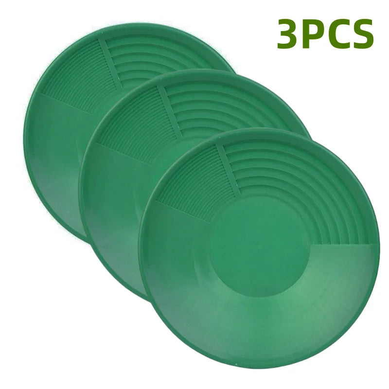Plastic Gold Pan Basin – Nugget Mining & River Prospecting Tool Gold Panning Pan Richie's 3PCS Green