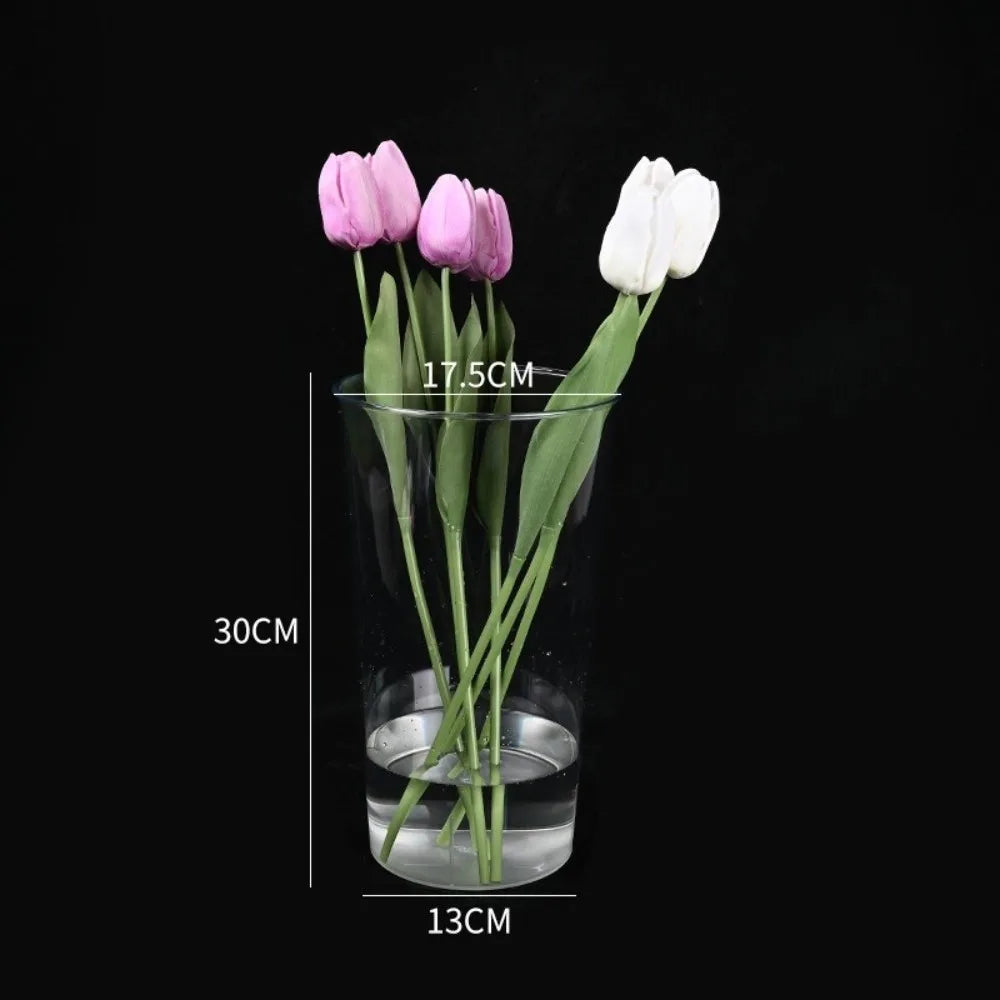 Nordic Acrylic Flower Vase – Modern Transparent Home Décor Decorative Flower Vase Richie's Round-30-17.5cm