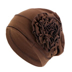 Women Flower Turban Hat Hijab Cap Elastic Head Wrap Bonnet Turban Hat Richie's coffee