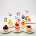 24 Pcs Flamingo Pineapple Cake Topper Picks – Tropical Party Cake Topper Picks Richie's other