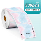 Phomemo 1000pcs Round Thermal Shipping Labels Rainbow Stickers Thermal Shipping Labels Richie's 500pcs ZB