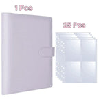 A5 Kpop Photocard Binder 25 Pages PU Leather Photo Album Photocard Binder Album Richie's Purple