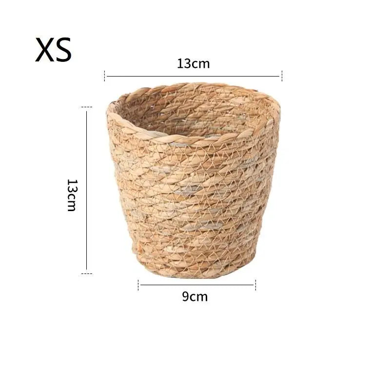 Handwoven Wicker Flower Pot Basket – Natural Rattan Planter Wicker Plant Basket Richie's XS