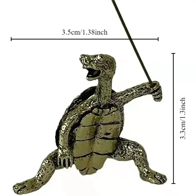 Mini Turtle Incense Holder Vintage Bronze Burner Stand Decor Incense Holder Richie's