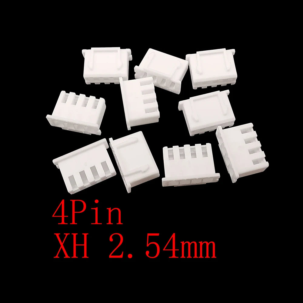 100Pcs JST XH 2.54mm Connector 2/3/4/5 Pin Housing Male Female Wire Connector Kit Richie's 4Pin-K 100Pcs