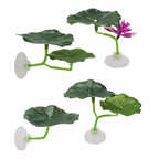Betta Fish Leaf Hammock Artificial Lotus Suction Cup Perch Aquarium Fish Hammock Richie's Green 4Pcs