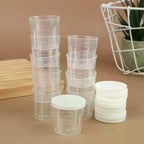 10Pcs Clear Measuring Cups with Lids 20ml–100ml Plastic Set Plastic Measuring Cups Richie's