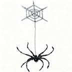 Beaded Spider Hanging Ornament – Crystal Faceted Halloween Décor Halloween Hanging Ornament Richie's Style14