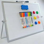 Desktop Whiteboard Set with Stand, 8 Markers, Eraser & Magnets Desktop Whiteboard Set Richie's