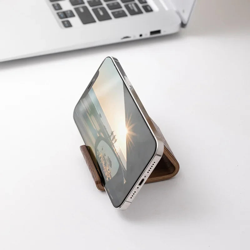 Solid Wood Phone Holder & Business Card Display Desk Organizer Desk Organizer Stand Richie's