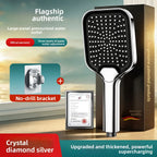 Pressurized Shower Head Set – High-Flow ABS Bathroom Kit Pressurized Shower Set Richie's Silver set 1