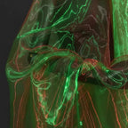 Two-Tone Gradient Organza Fabric 100x150cm Sheer Gauze Organza Craft Fabric Richie's Green Red L