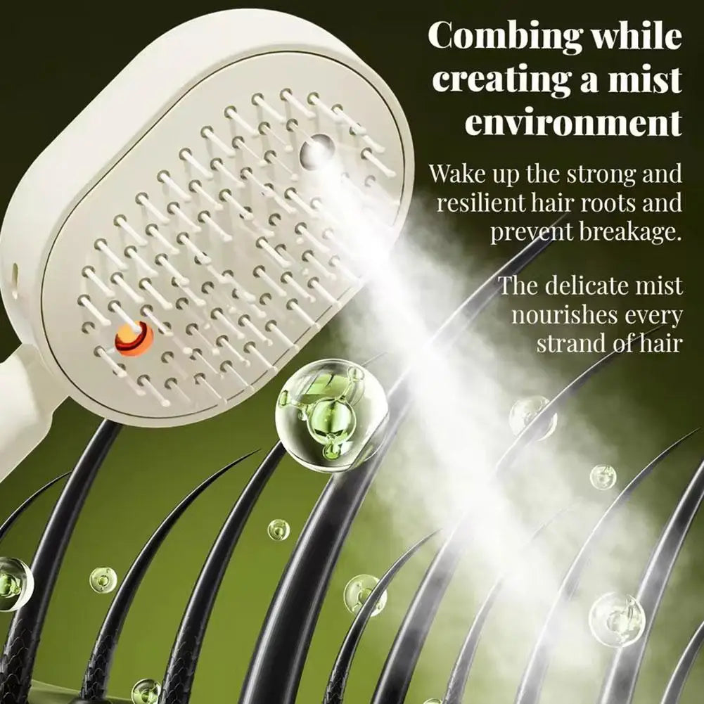 Electric Massage Comb with Spray Mist – Detangling Scalp Brush Electric Hair Brush Richie's