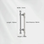 Zinc Alloy Furniture Handles – Bronze Antique Drawer Pulls Furniture Cabinet Handle Richie's Silver 150mm