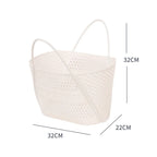 PP Hollow Bathroom Storage Basket – Large Capacity Laundry Hamper Bathroom Storage Basket Richie's White