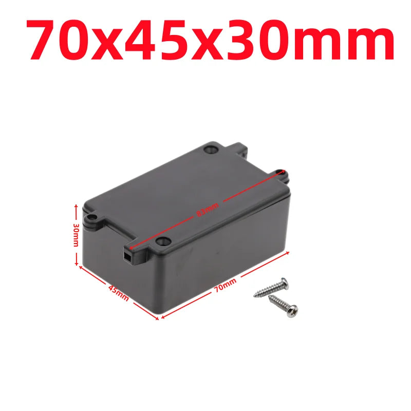 ABS Plastic Waterproof Electronic Project Box Enclosure Case Electronic Enclosure Box Richie's 70x45x30mm-black