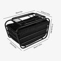 Enclosed Carbon Steel Bike Rear Basket – Pet & Cargo Carrier Rear Bike Basket Richie's Black