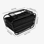 Enclosed Carbon Steel Bike Rear Basket – Pet & Cargo Carrier Rear Bike Basket Richie's Black