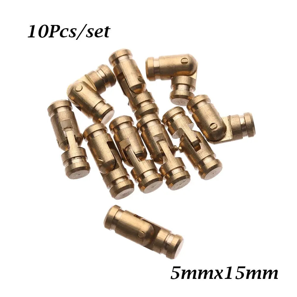 Miniature Concealed Barrel Hinges 10-Pack – Zinc Alloy Gold Barrel Hinge Richie's 5mmx15mm