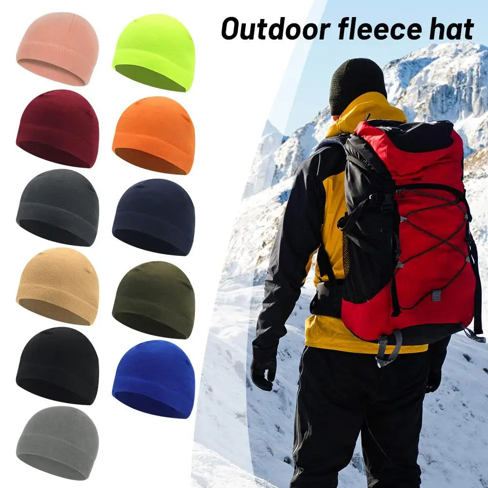 Polar Fleece Beanie Cap – Windproof Winter Ski & Cycling Hat Fleece Beanie Cap Richie's
