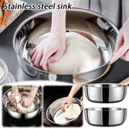 Large Stainless Steel Mixing Bowl – Non-Slip Salad & Baking Stainless Steel Mixing Bowl Richie's
