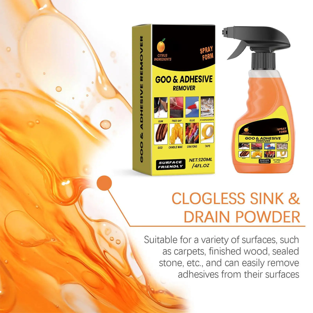 Odorless Adhesive Remover Spray | Multi-Surface Decal Cleaner Adhesive Remover Spray Richie's