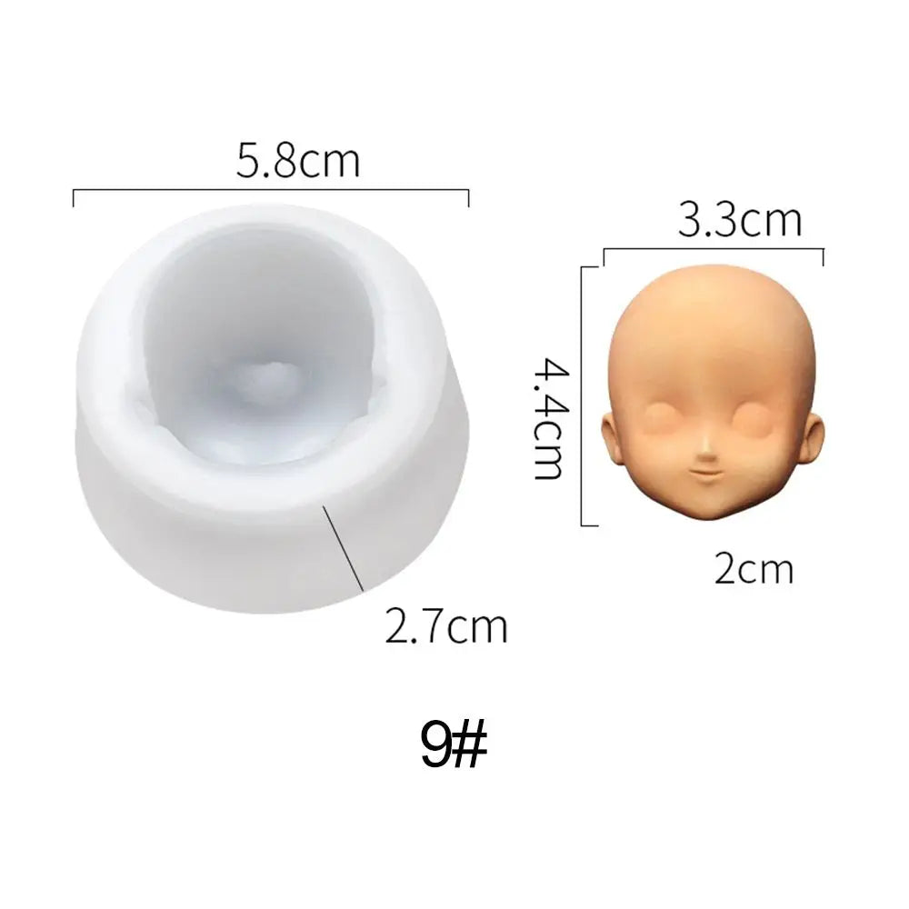 3D Baby Face Silicone Mold – DIY Doll Modification Clay Tool Silicone Craft Mold Richie's 9