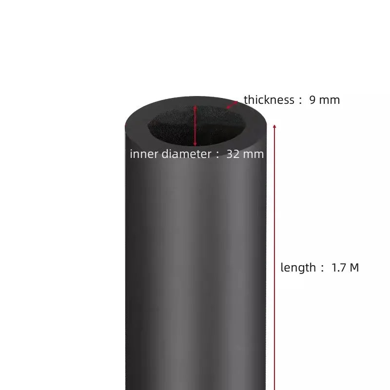 1.7M Sponge Rubber Pipe Insulation Sleeve – Waterproof Foam Tube Pipe Insulation Sleeve Richie's 32X9mm