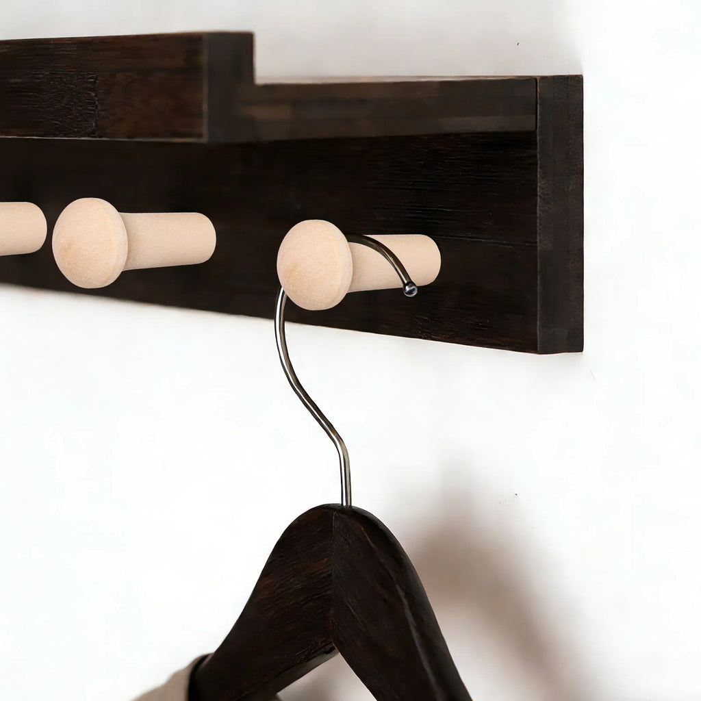 10Pcs Unfinished Wood Shaker Peg Coat Hooks Wall Rack Wood Wall Hooks Richie's