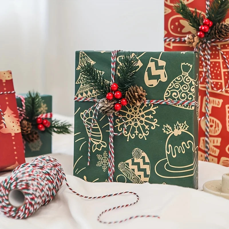 100m Cotton Craft Ribbon – Christmas Gift Wrapping & DIY Decor Decorative Craft Ribbon Richie's