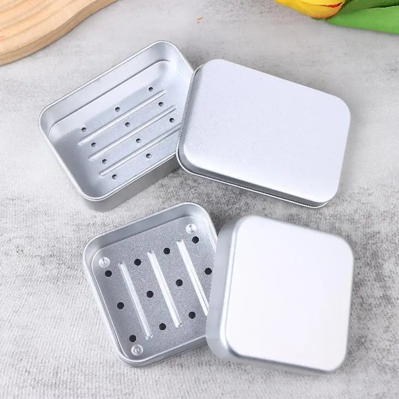 Square Aluminum Soap Box with Lid – Travel Soap Dish Travel Soap Dish Richie's